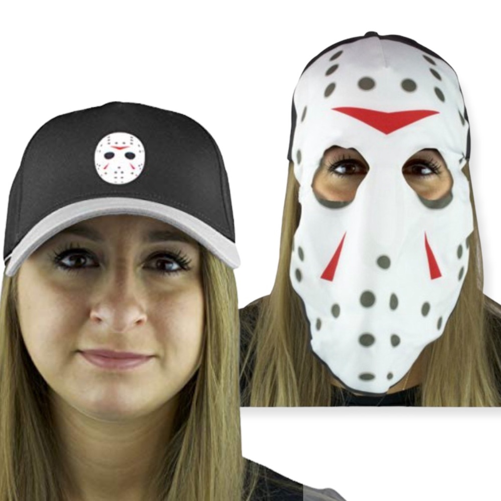 Friday the 13th Jason Mask / Baseball Hat by Fan Mask- Friday the 13th Mask